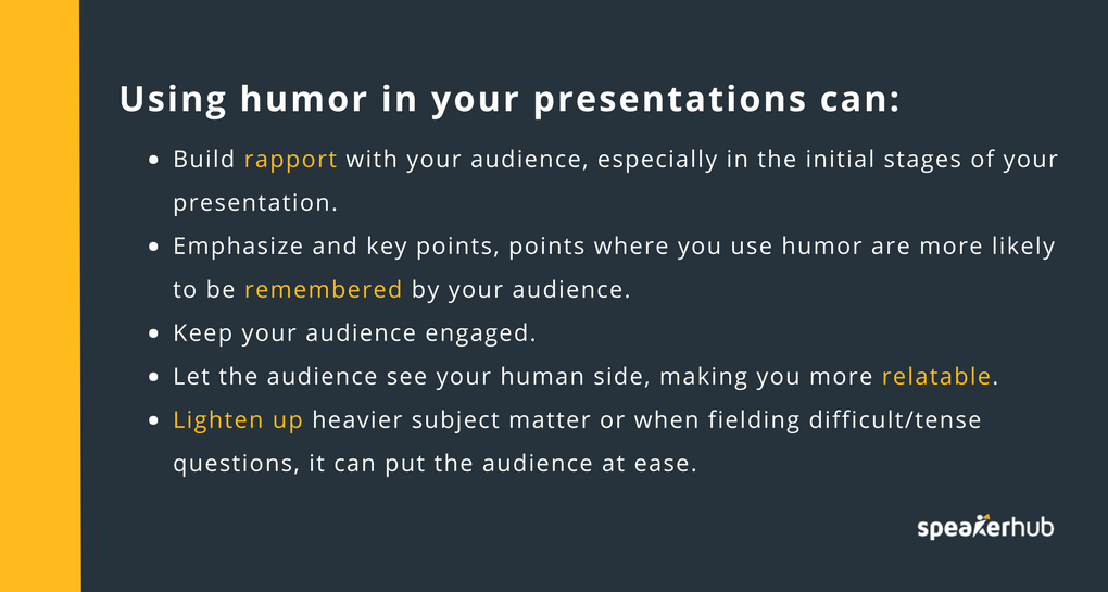 in an oral presentation humor should be avoided