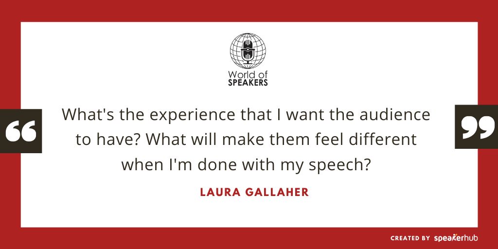 Ryan Foland with Laura Gallaher - Quote on audience experience - World of Speakers Podcast Powered by SpeakerHub Ryan Foland with Laura Gallaher - Quote on audience experience - World of Speakers Podcast Powered by SpeakerHub