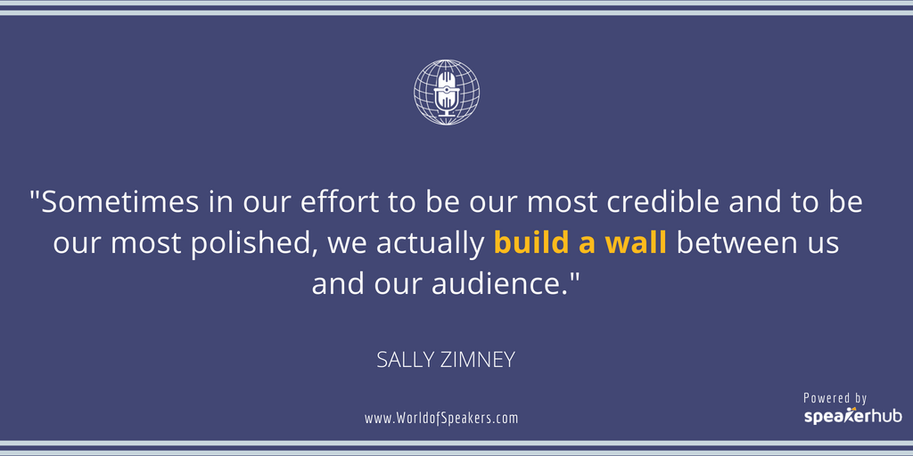 Ryan Foland with Sally Zimney - Quote on building a wall between the audience - World of Speakers Podcast (Blue) Powered by SpeakerHub Ryan Foland with Sally Zimney - Quote on building a wall between the audience - World of Speakers Podcast (Blue) Powered by SpeakerHub