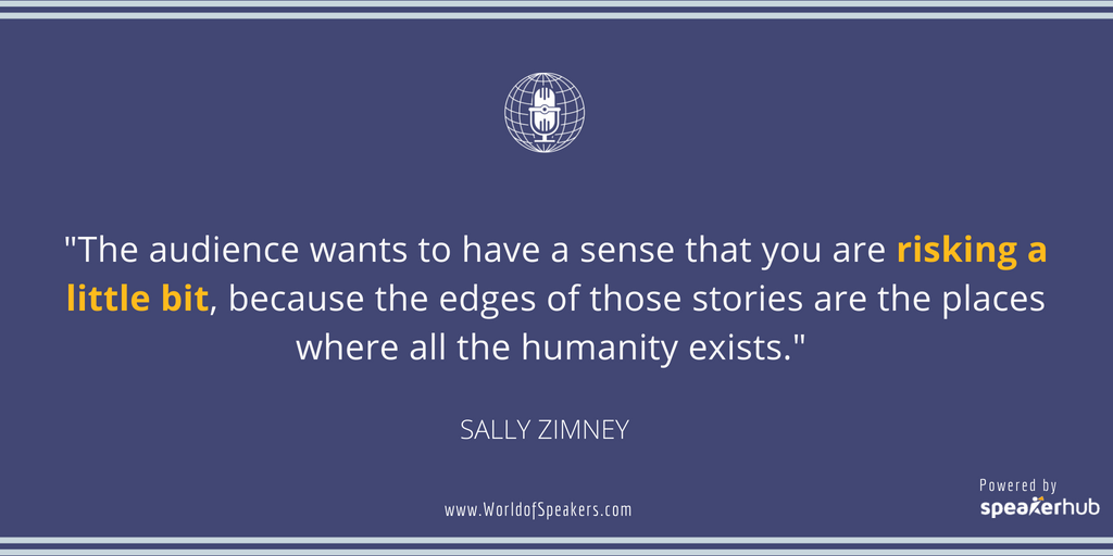 Ryan Foland with Sally Zimney - Quote on risking stories - World of Speakers Podcast (Blue) Powered by SpeakerHub Ryan Foland with Sally Zimney - Quote on risking stories - World of Speakers Podcast (Blue) Powered by SpeakerHub