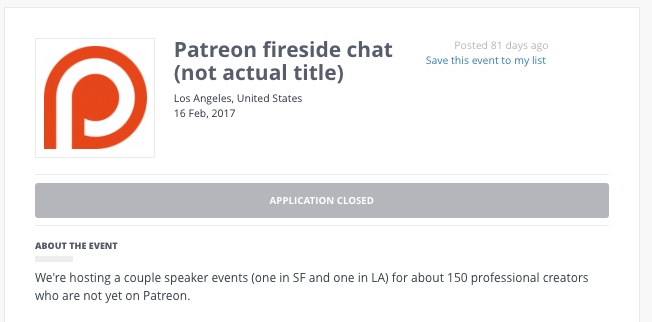 Patreon’s Fireside Chat Patreon’s Fireside Chat