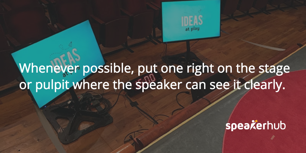 Make a time keeping device visible SpeakerHub Quote: Make a time keeping device visible