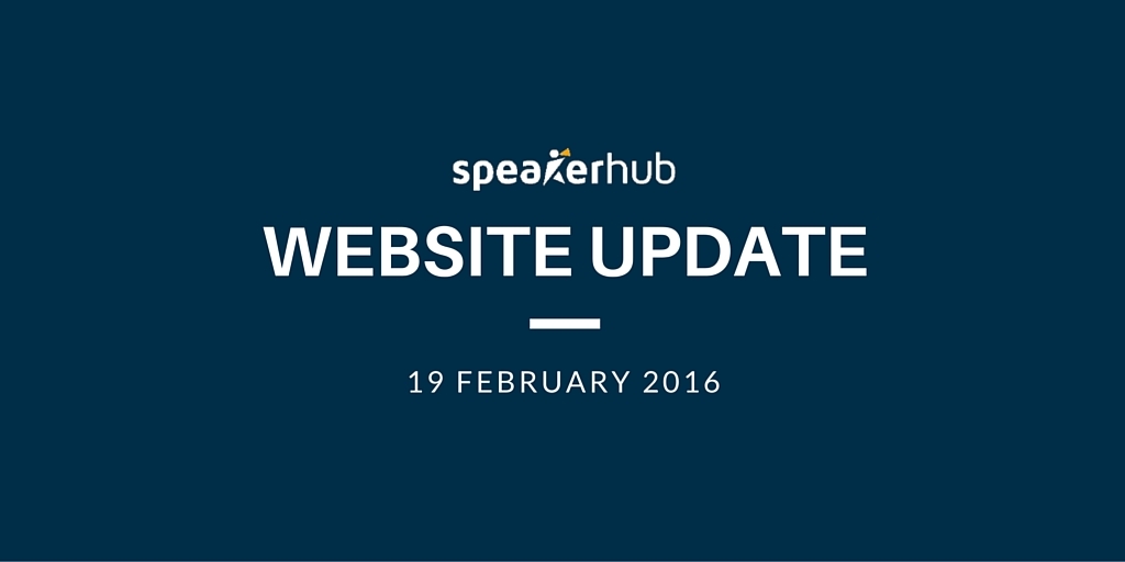 SpeakerHub Company Update and new site features