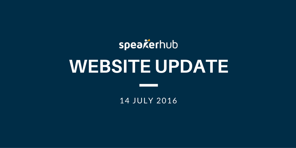 Website Update No.4: Speaker Profiles: Full Revamp