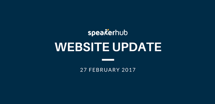 Speakerhub Website update No. 8: Improved speaker profiles and alert settings