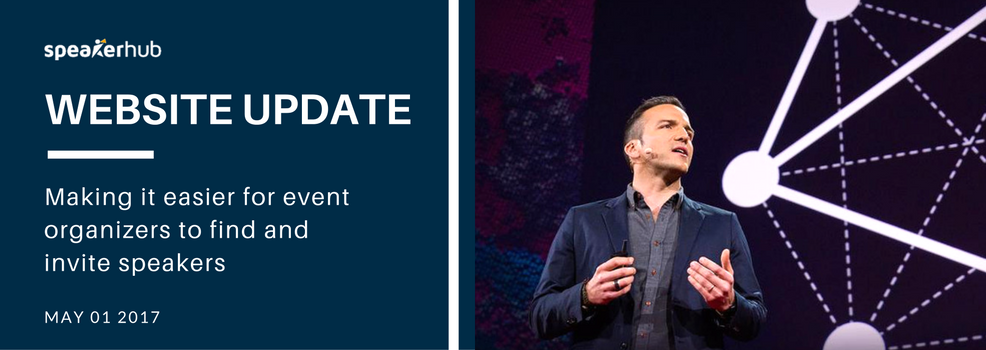 Website update No. 9: Making it easier for event organizers to find and invite speakers Website update No. 9: Making it easier for event organizers to find and invite speakers
