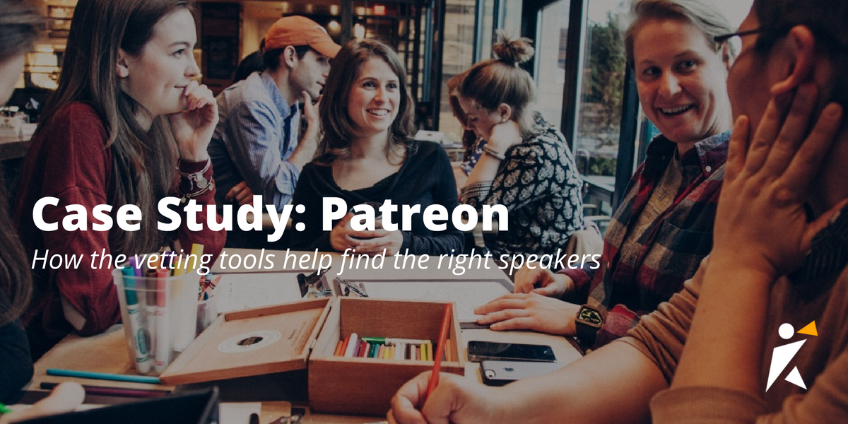 Patreon Case Study: How the vetting tools help find the right speakers