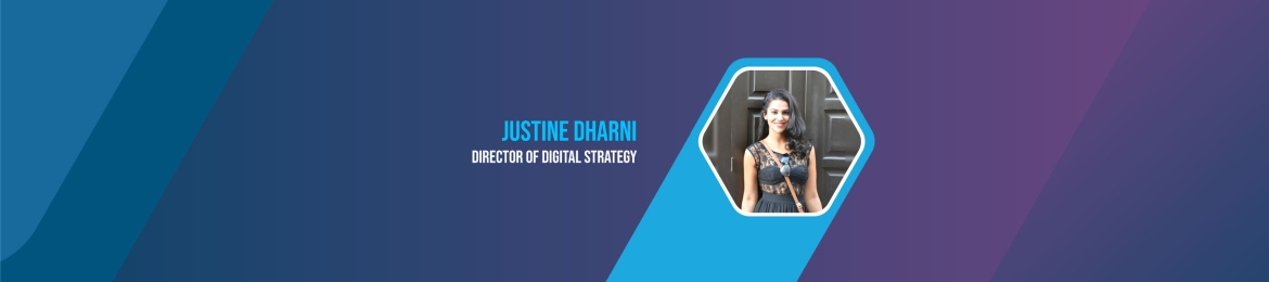Justine Dharni's cover banner