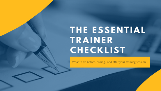 The Essential Trainer Checklist  What to do and pack before and after your training session