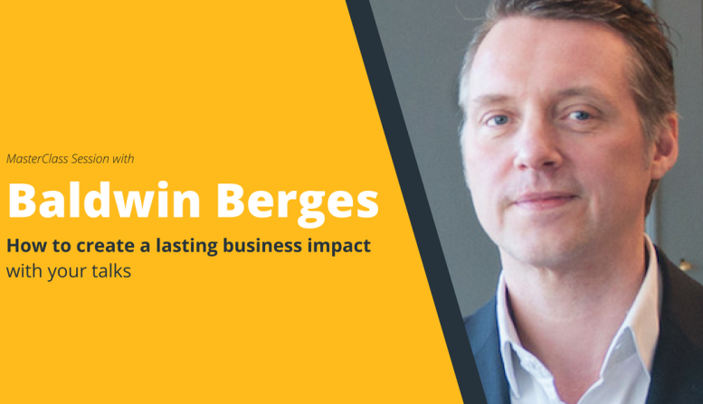 SpeakerHub MasterClass: "Create a lasting business impact with your talks" with Baldwin Berges