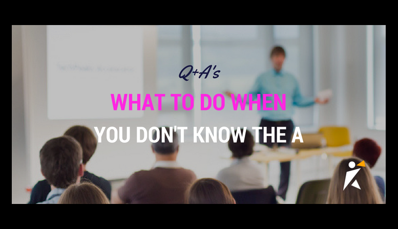 Q+As: What to do when you don’t know the A