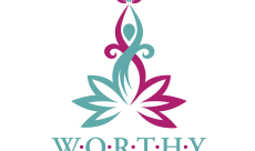 W.O.R.T.H.Y. Program-six leaves represent the 6-step process. An image rising out of the 6-steps and placing a crown on its head