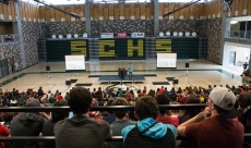 Speaking to over 2000 high school students