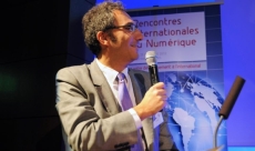 Herve during a conference at Business France