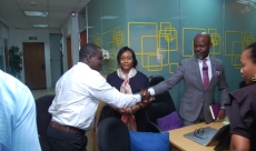 Handshake with Sola Oyegbade, Head of Training, First City Monument Bank