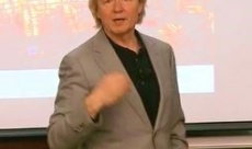Delivering a corporate keynote, 2016
