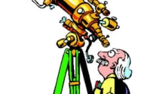 Astronomy Man's Caricture Icon