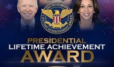 Shayla received the Presidential Lifetime Achievement Award from President Joseph R. Biden