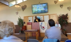 Angeline speaking at Mission Peak Unitarian Universalist Congregation
