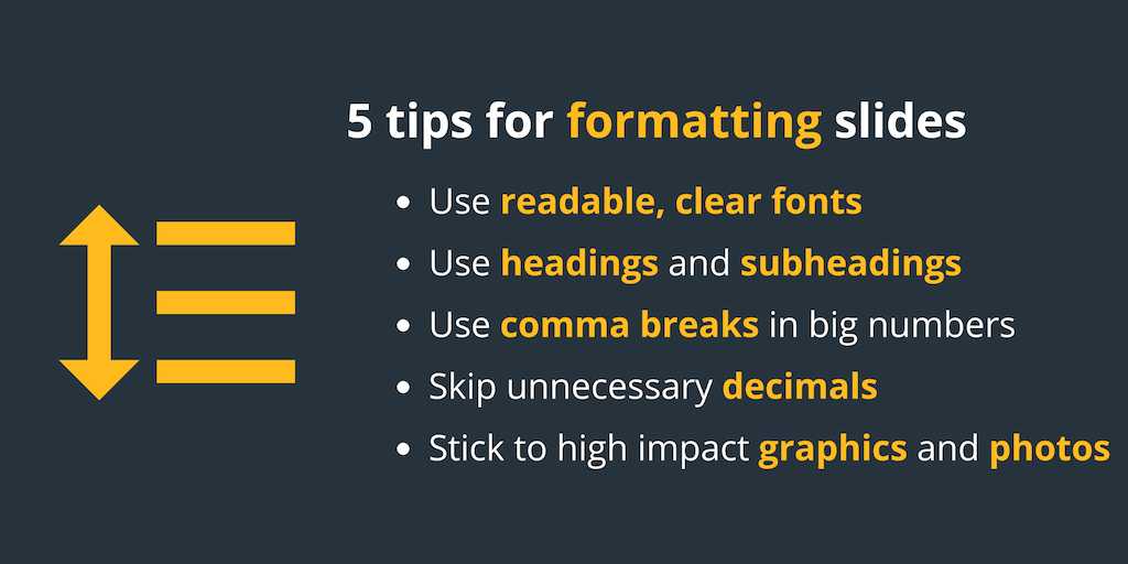 tips on formatting