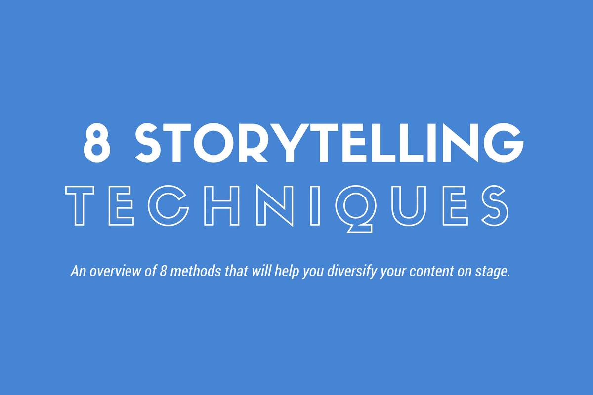 8 Storytelling techniques to use on stage